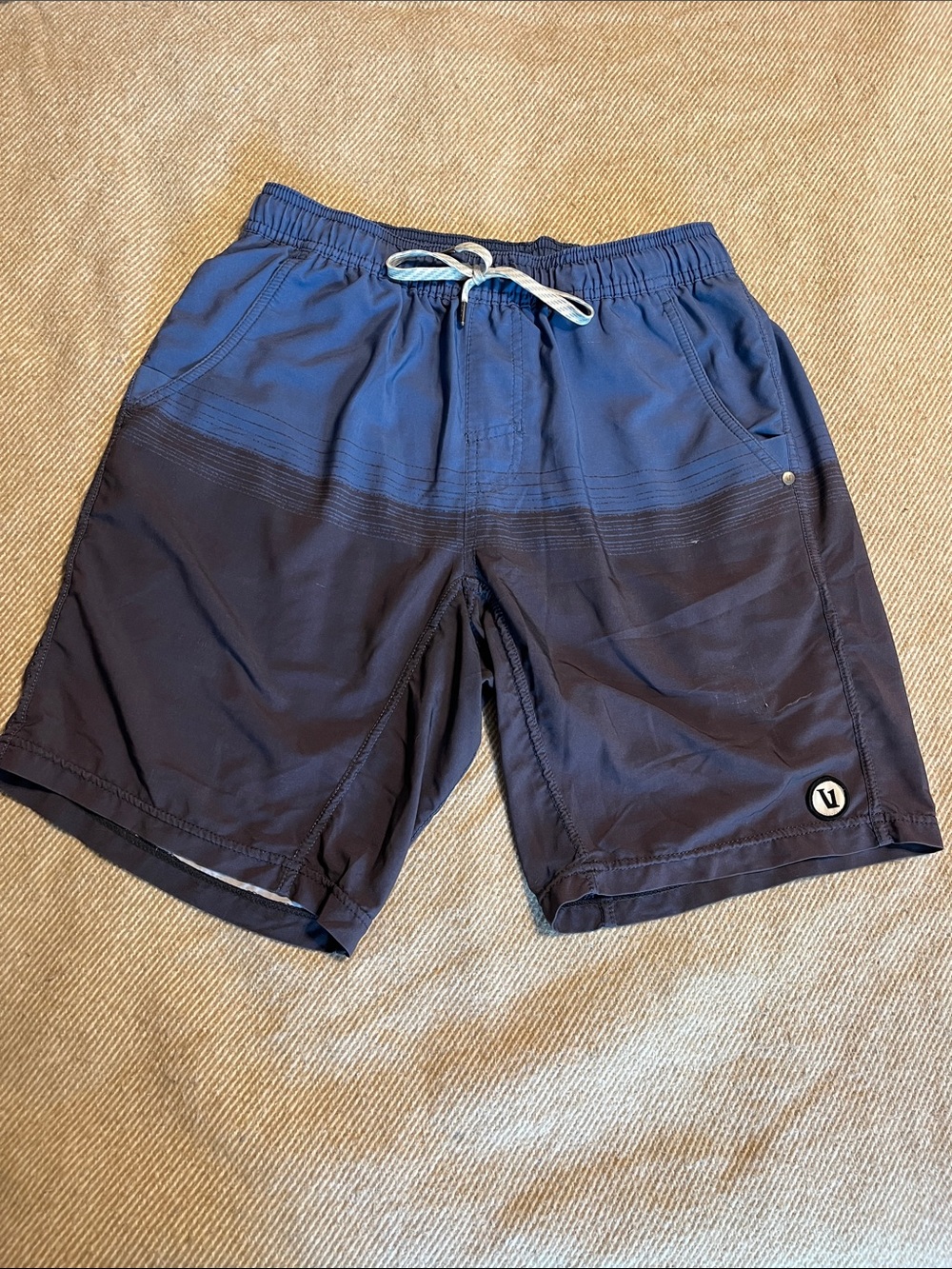 Vuori Two-Tone Blue Gradient Swim Trunks